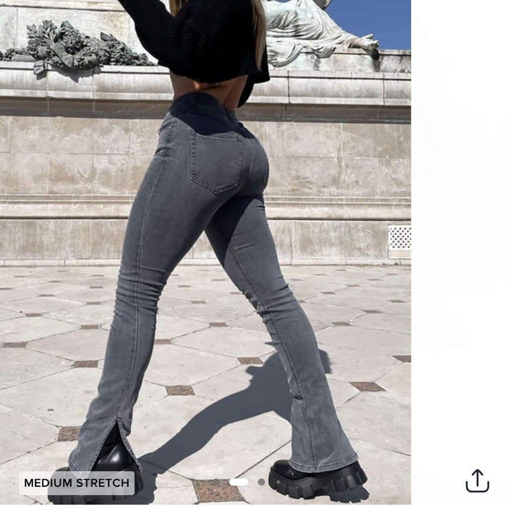 Fashion Nova Light Gray Denim